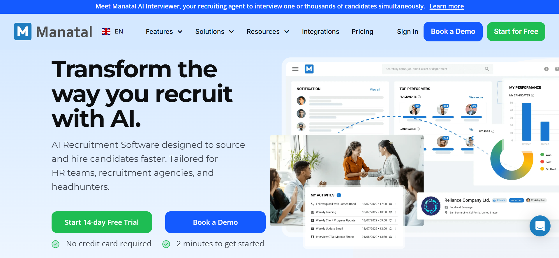 Manatal - agent de recrutement par IA
