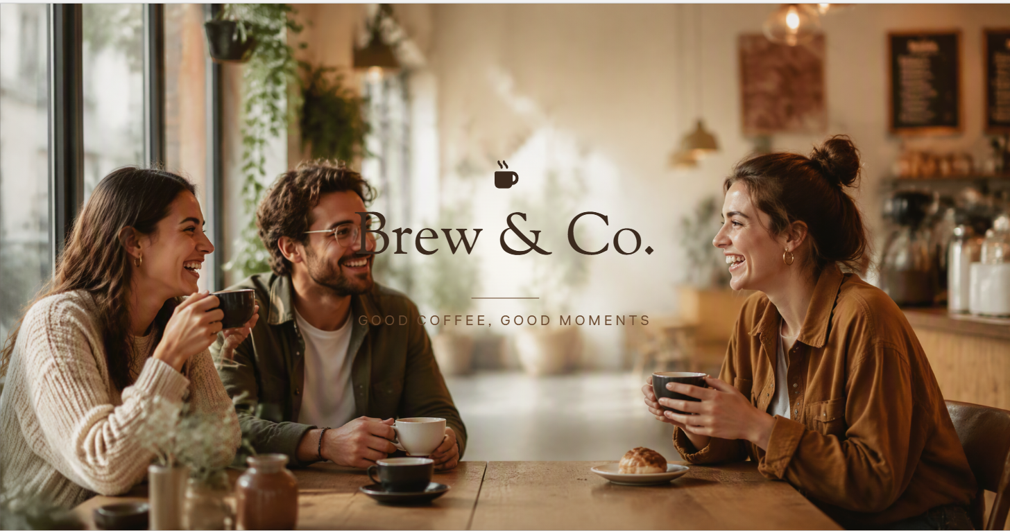 Lifestyle Facebook business page covers photo size with coffee shop imagery