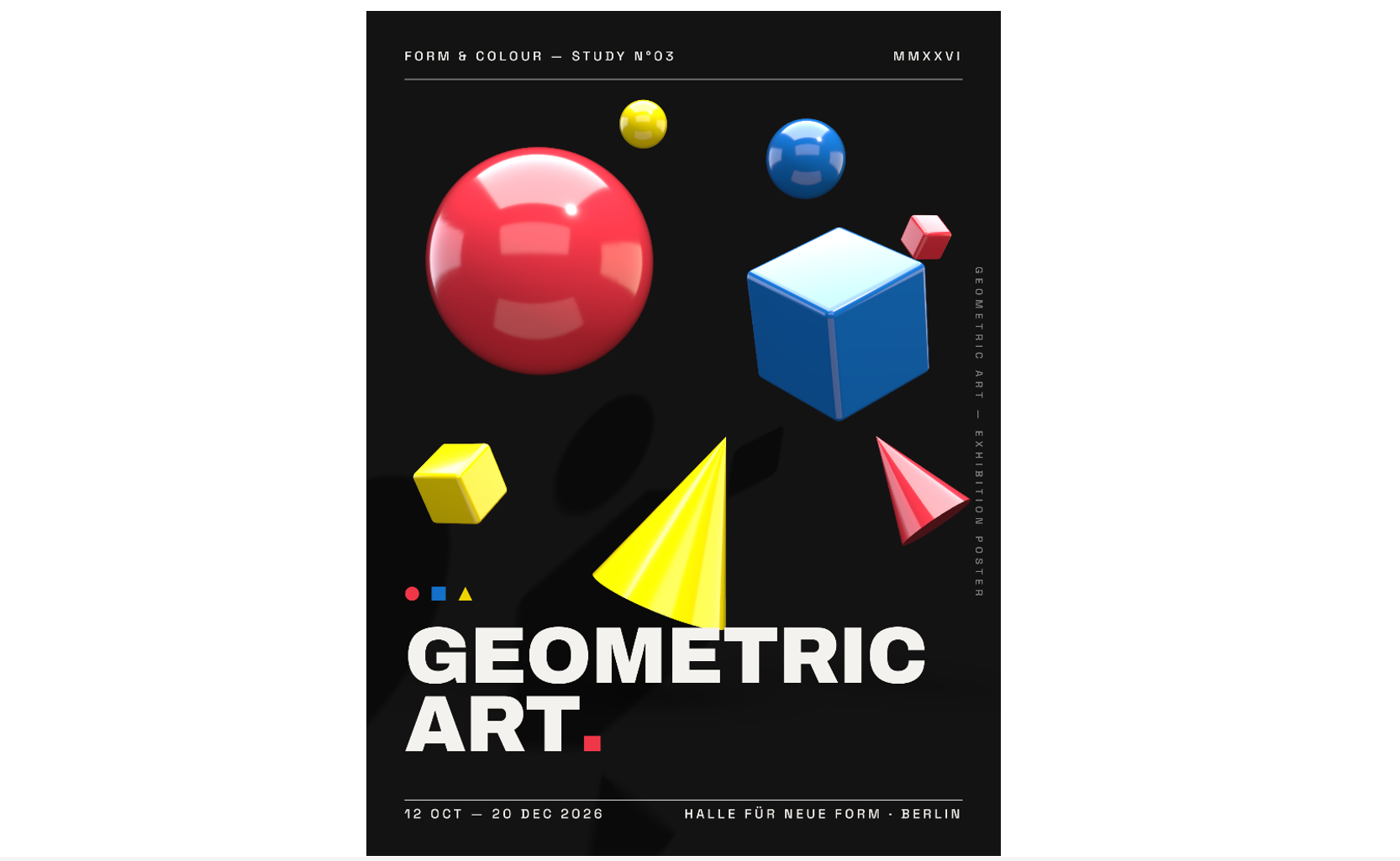 10 Creative 3D Shapes Poster Designs in Different Styles