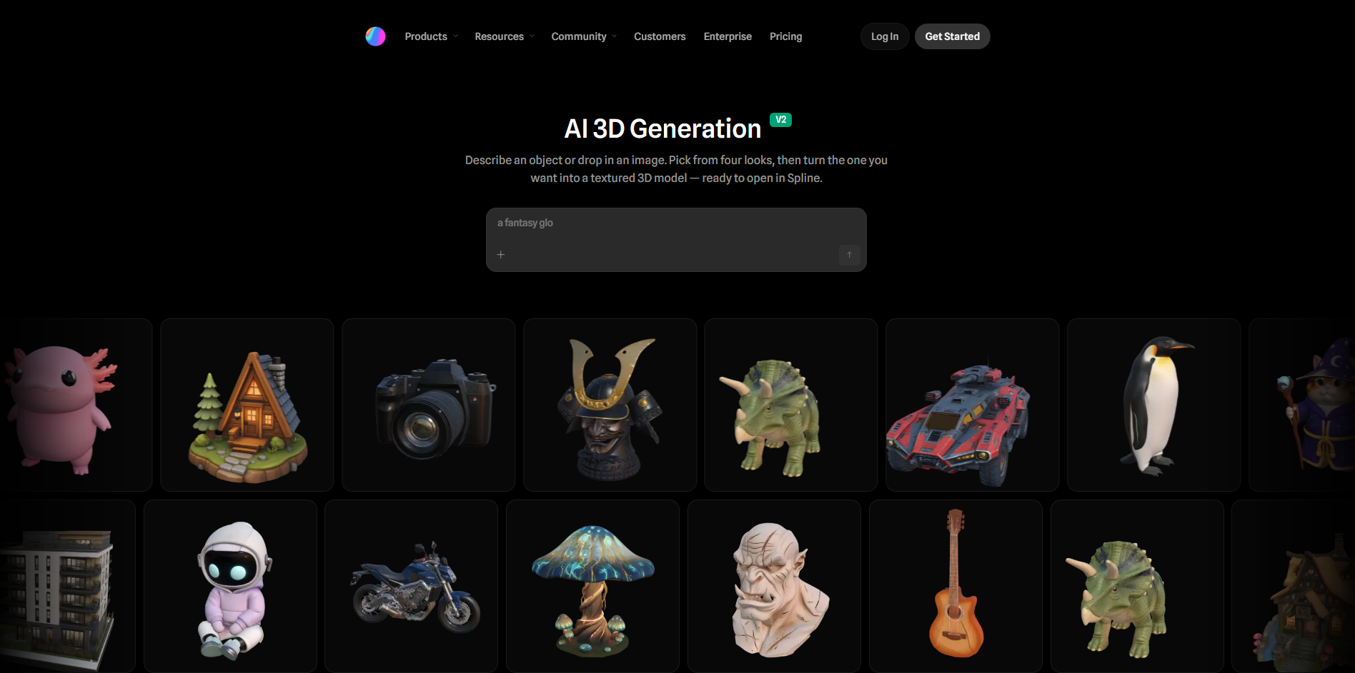 Spline AI - Yapay zeka destekli 3D nesne oluşturma ve tasarım
