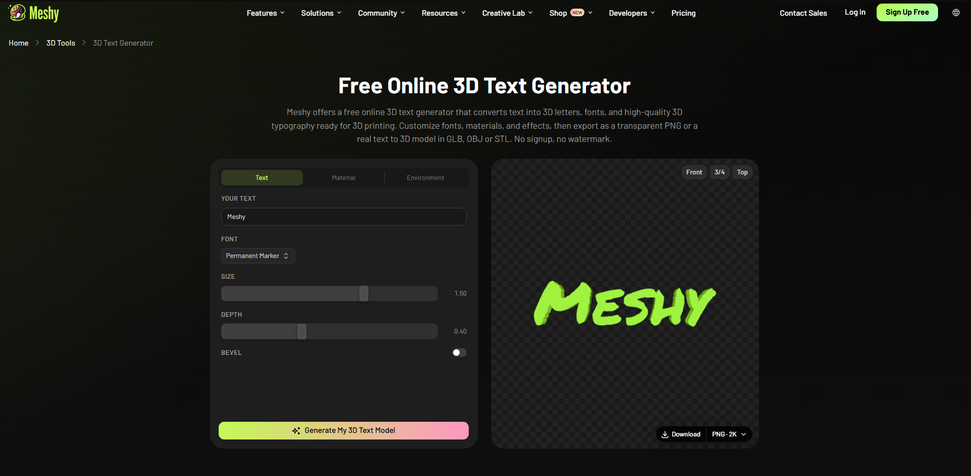 Meshy: AI destekli 3D model oluşturucu