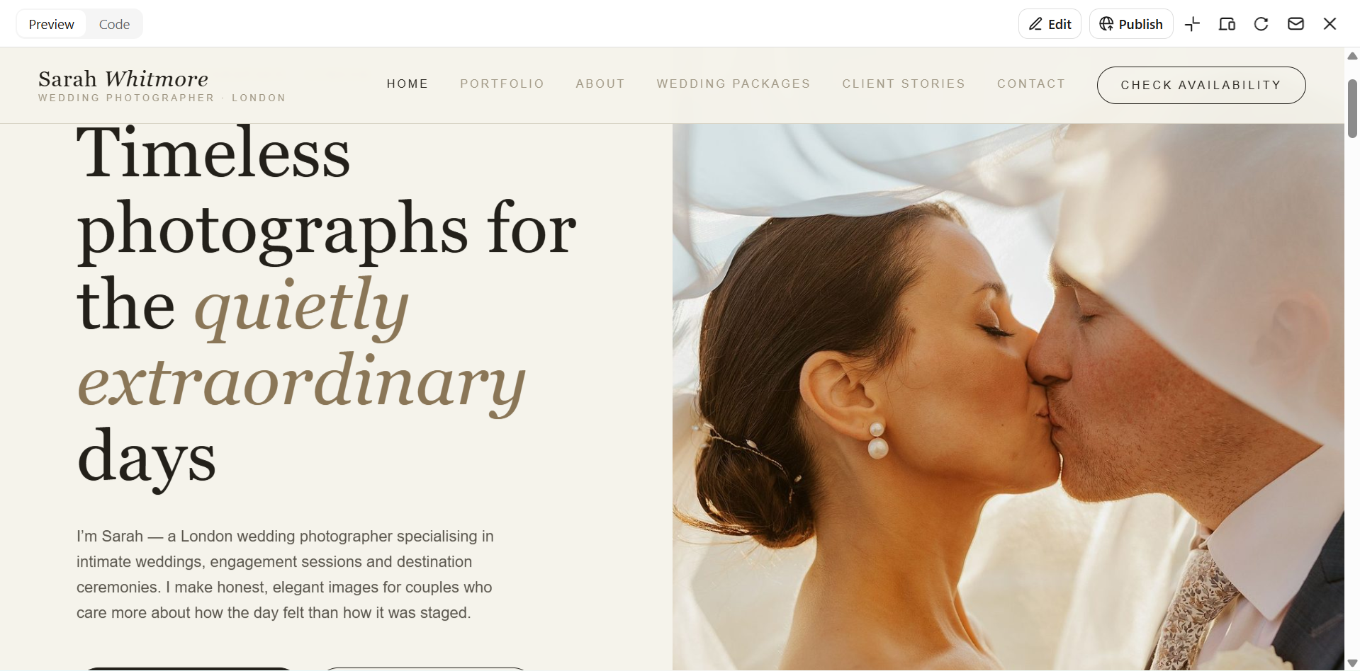 Preview and publish