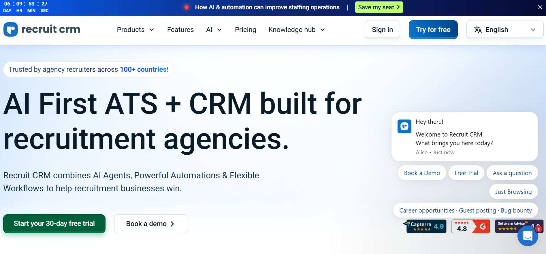 Recruit CRM - outil d’IA pour le recrutement