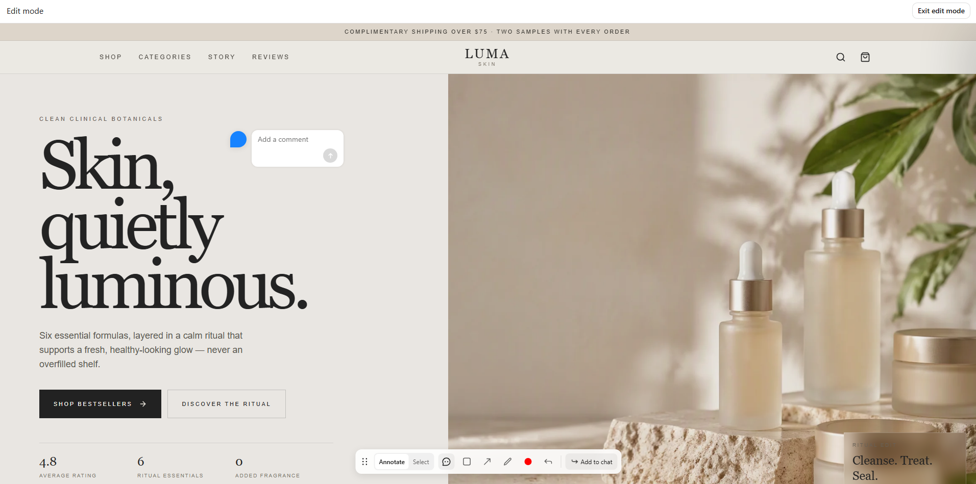 Edit your website