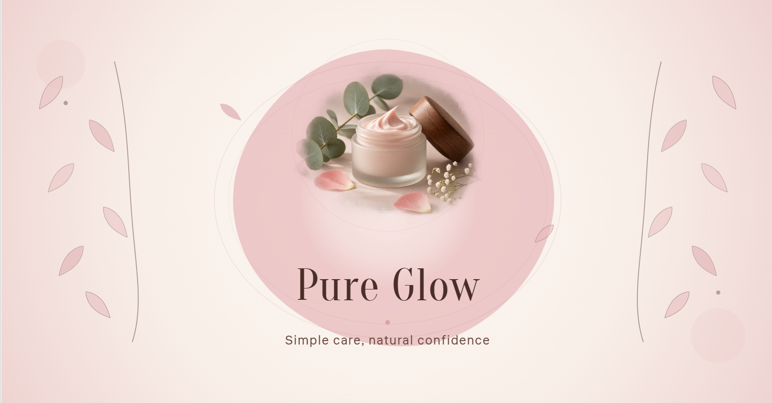 Best size for Facebook cover photo with a focused skincare color palette