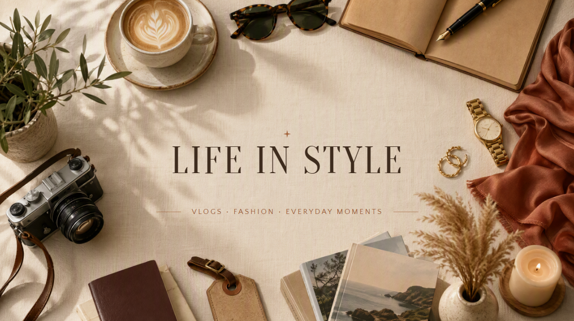 Lifestyle YouTube channel banner template size