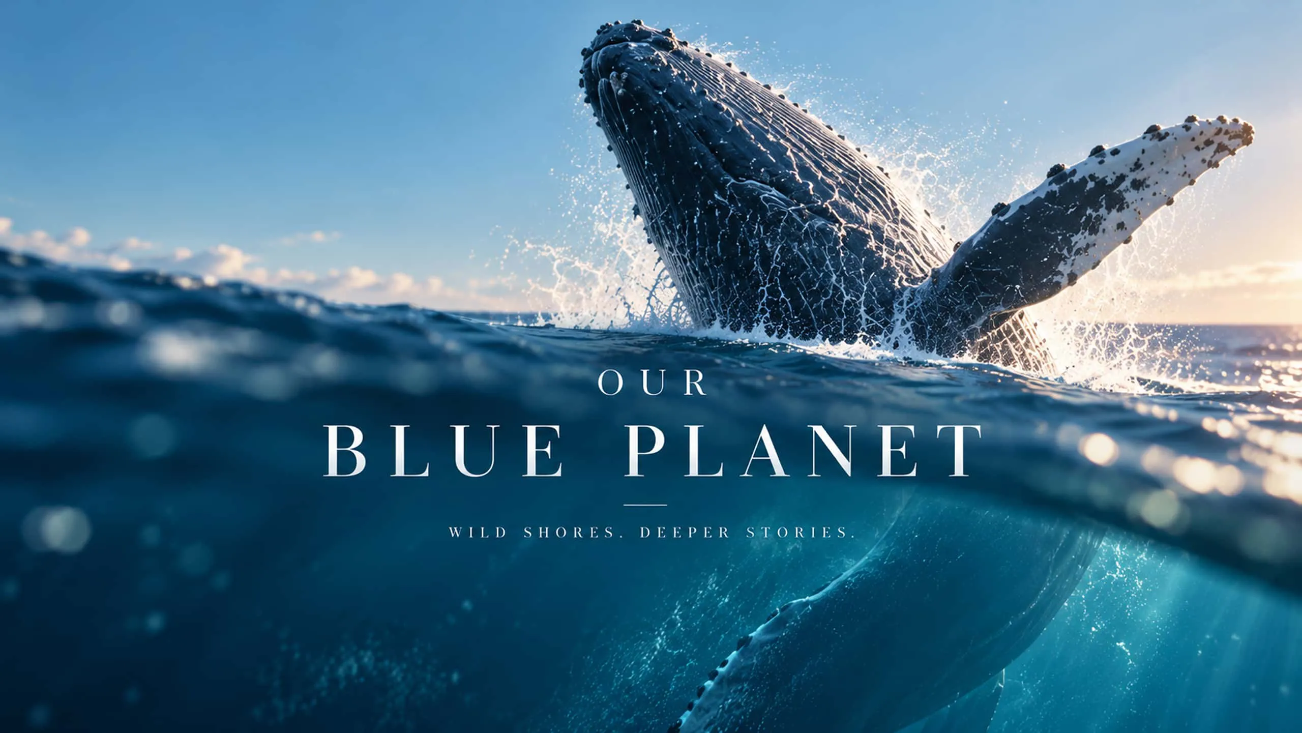 Áp phích phim tài liệu về cá voi OUR BLUE PLANET