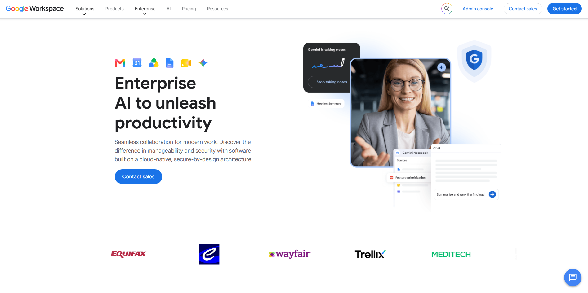 Google Gemini for Workspace - AI productivity tools for business