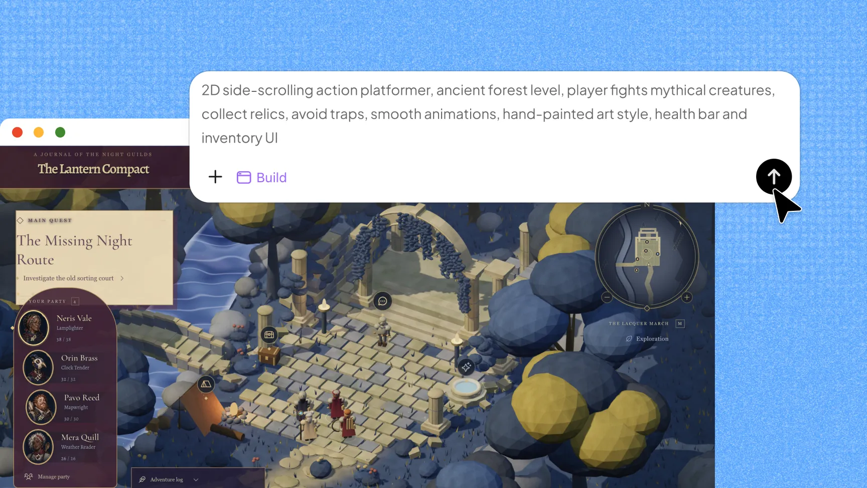 Criador de jogos 2D que desenvolve mundos e recursos de jogo