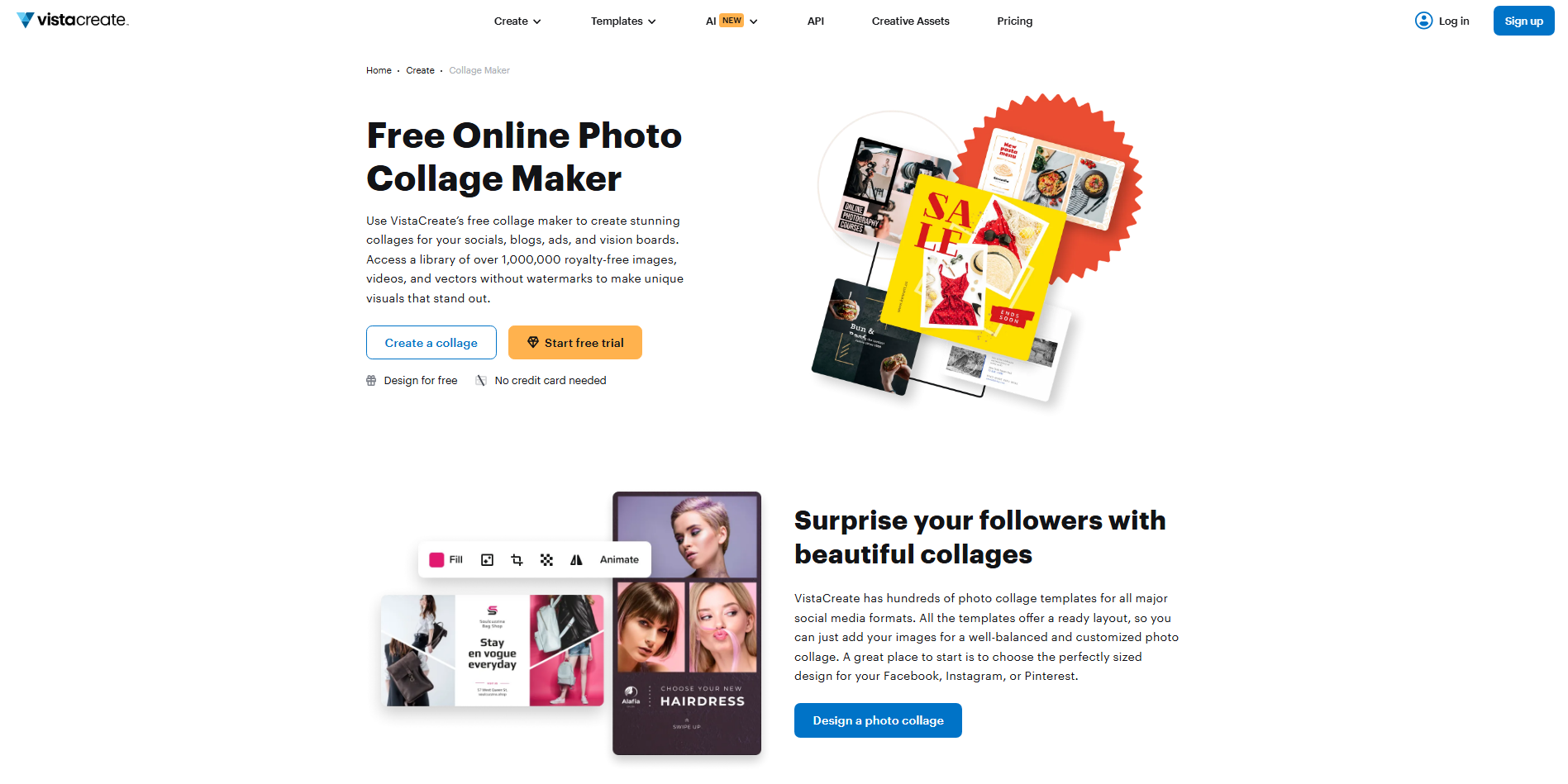VistaCreate - Templat media sosial dan alat desain visual