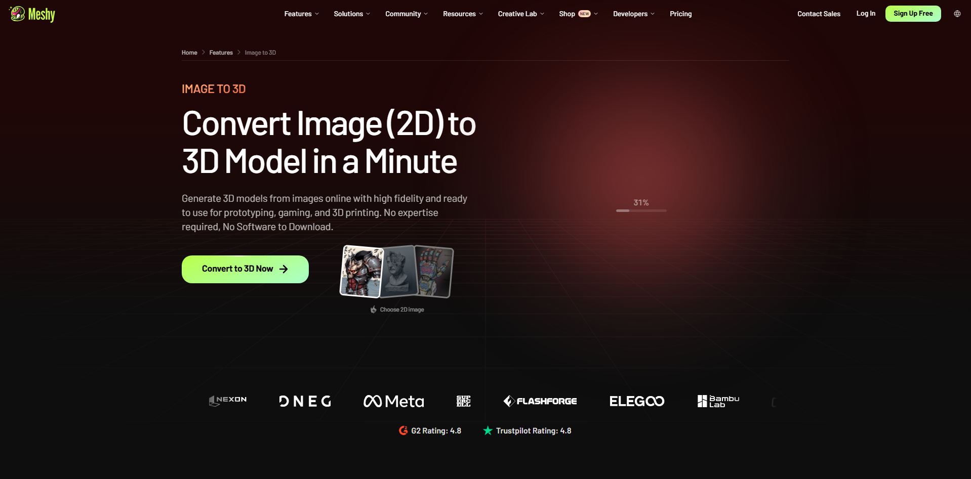 Meshy AI - Metin ve görsel tabanlı 3D modelleme