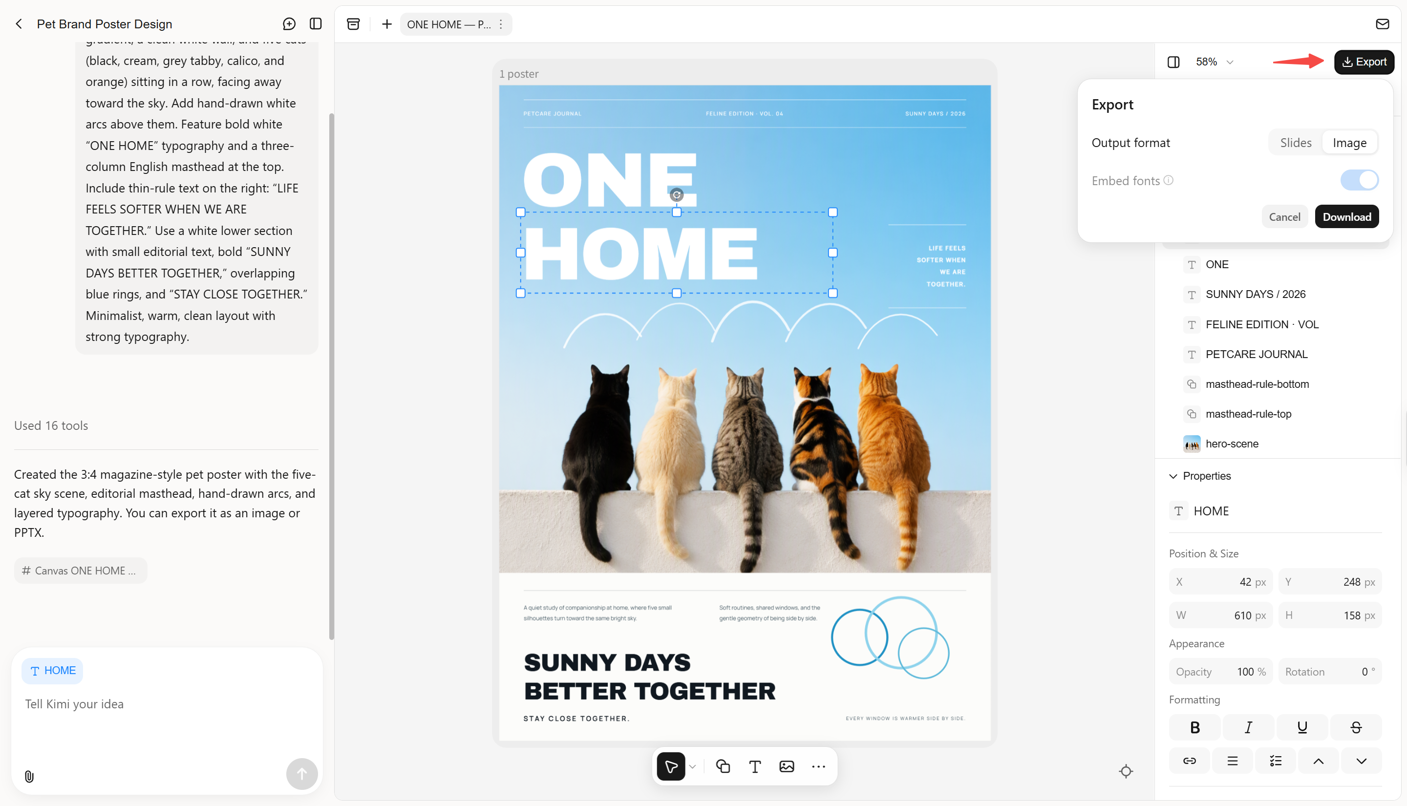 Review and download the file