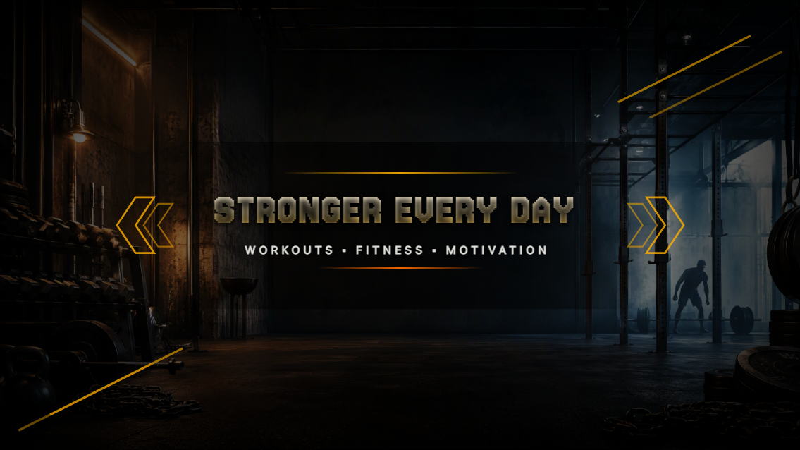 Fitness & workout YouTube banner template free download