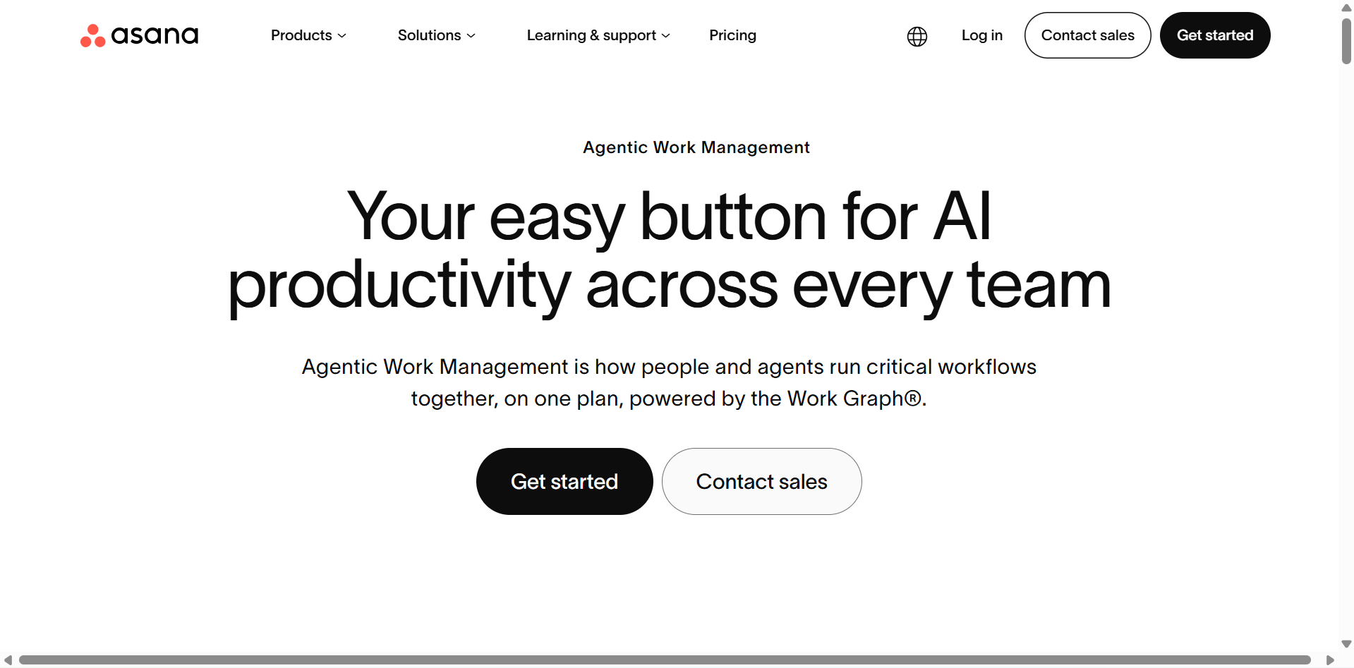 Interface d'Asana - meilleur outil d'IA gratuit pour la gestion de projet