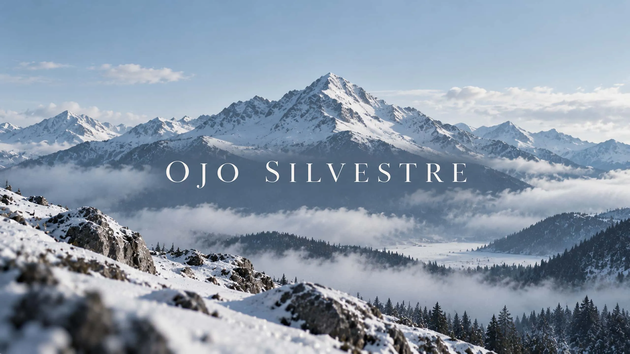 OJO SILVESTRE dağ manzarası illüstrasyonu