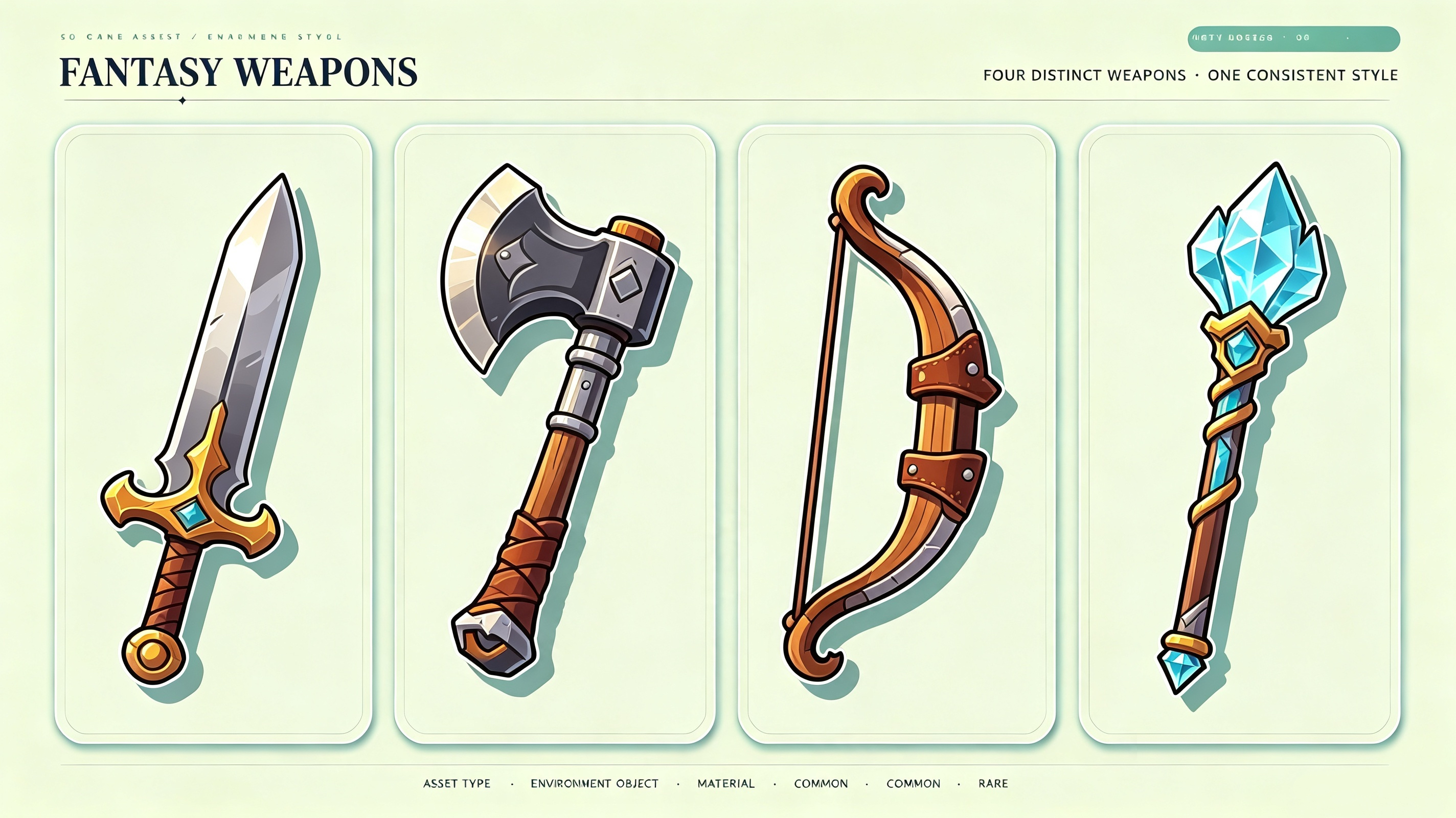 Weapon assets - free 2D game assets