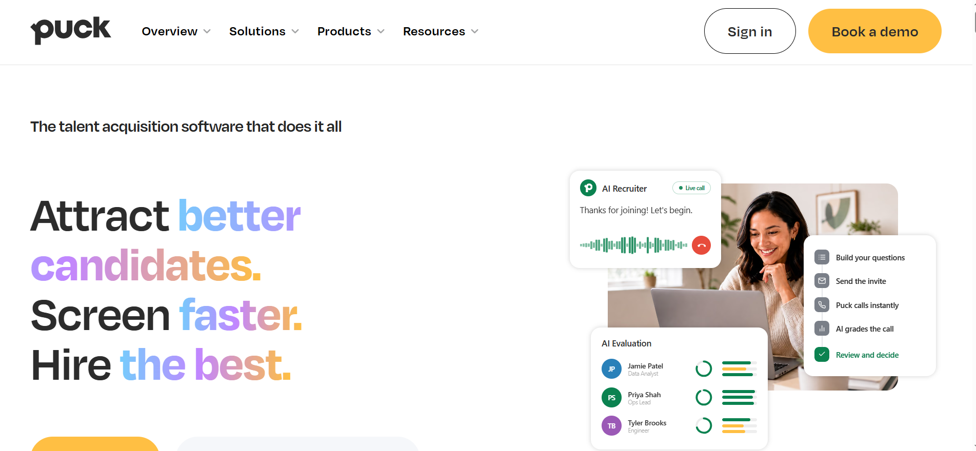 Puck - outil de recrutement alimenté par IA