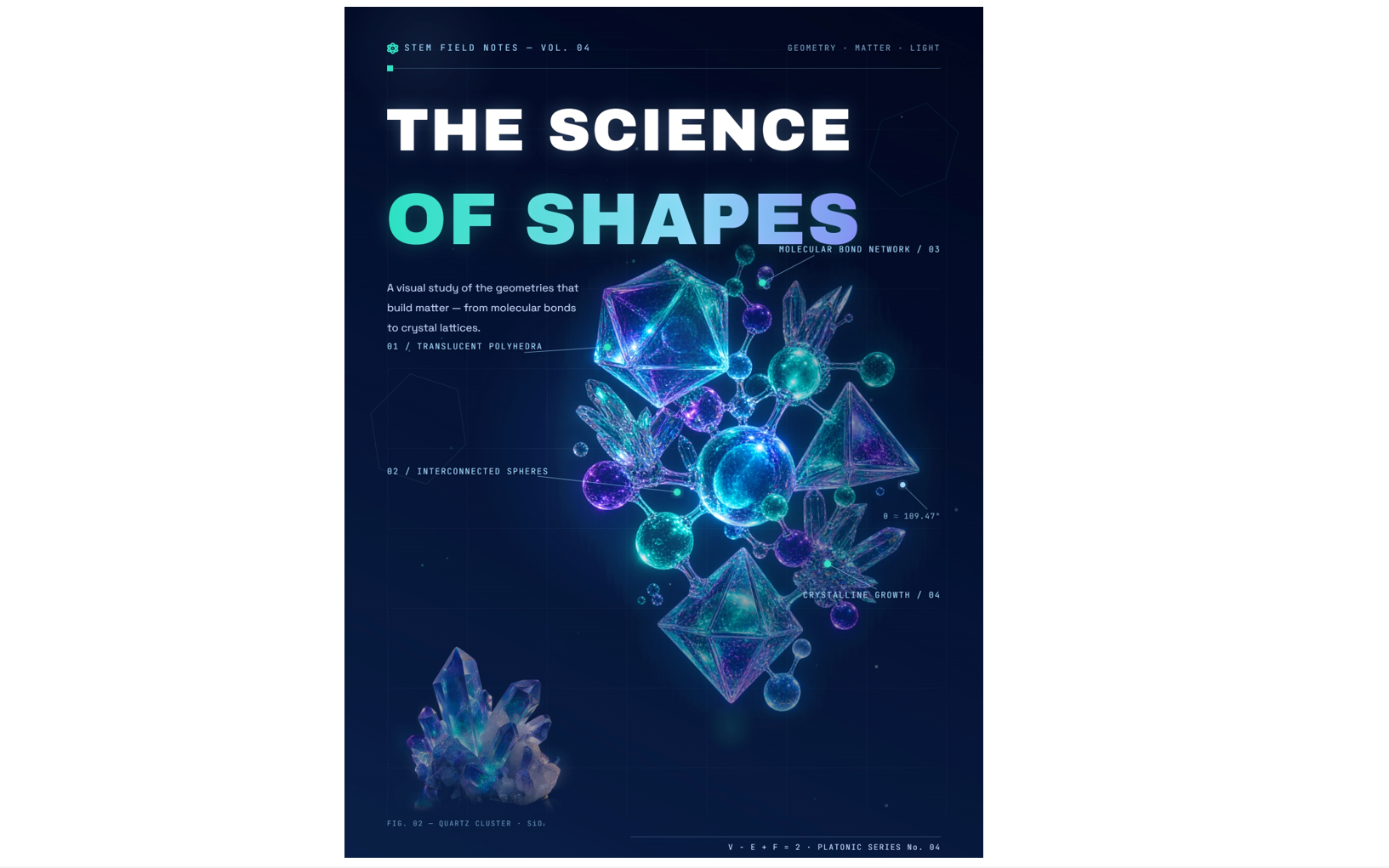 科学主题 3D 造型海报