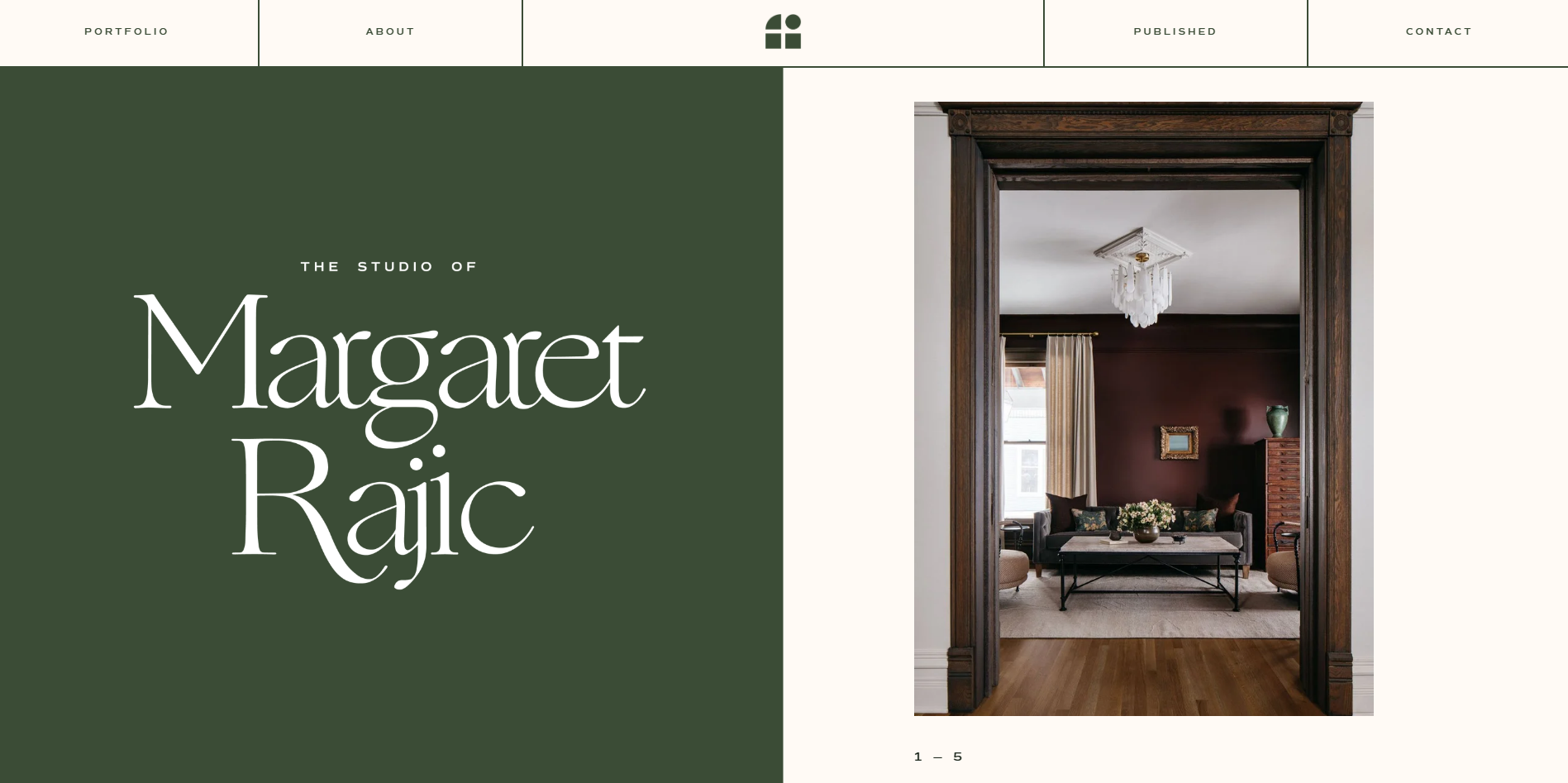 Margaret Rajic's interior photography portfolio homepage