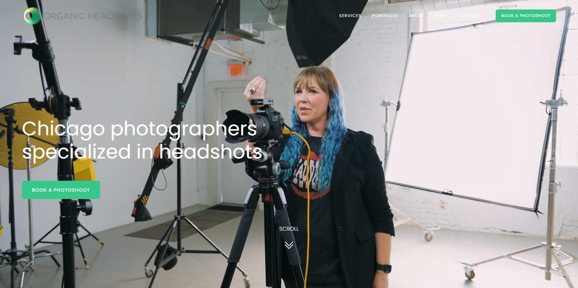 Organic headshots, professional headshot photography website