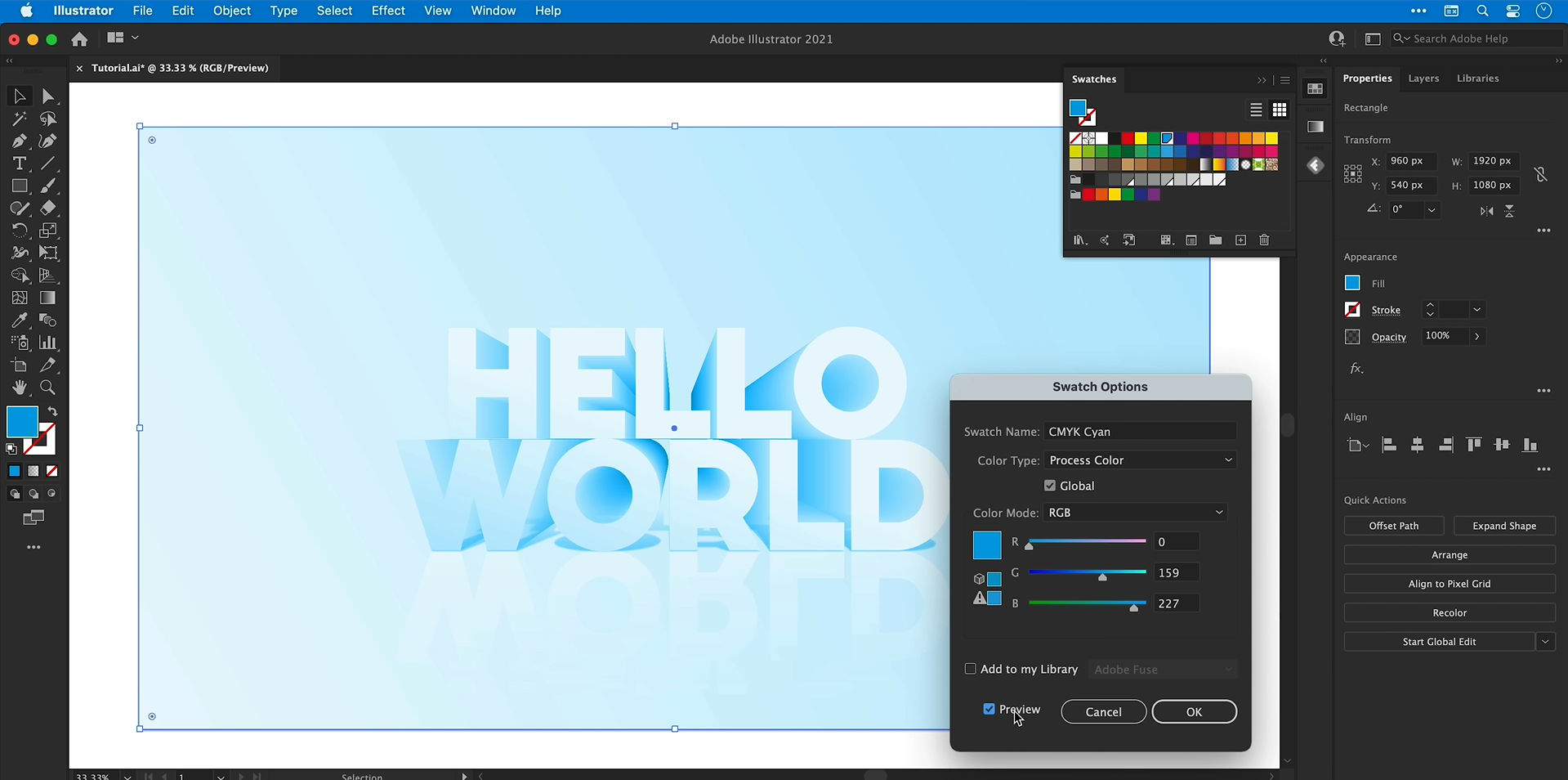 在 Illustrator 中细化 3D 文字效果