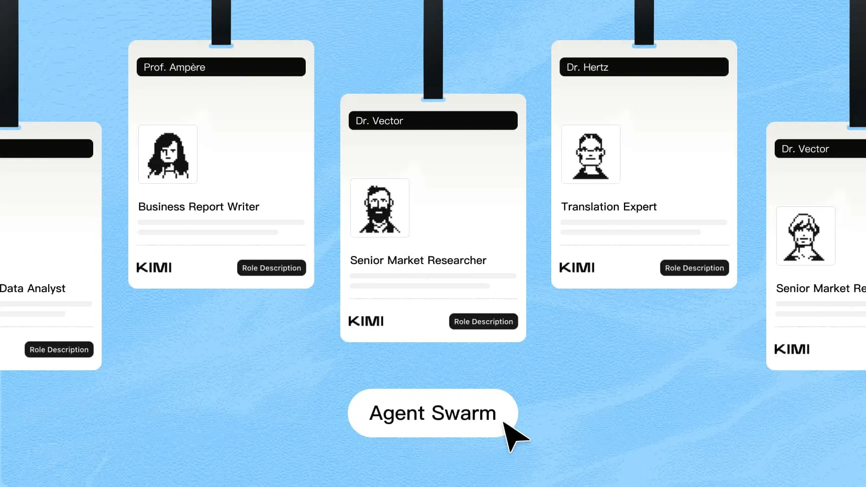 El swarm de agentes divide un objetivo complejo en líneas de trabajo paralelas de investigación, análisis, programación y verificación entre varios agentes