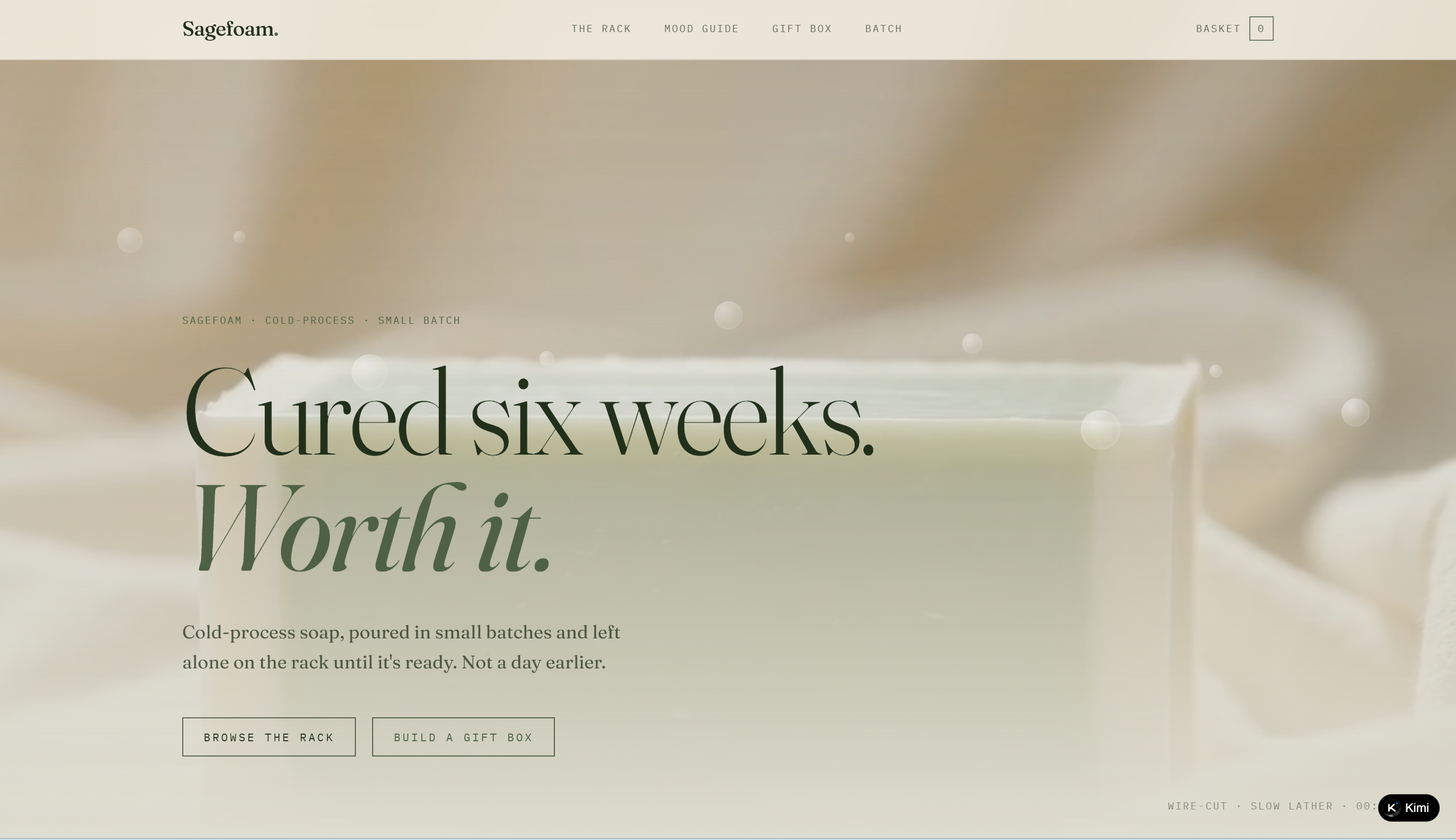 Small-batch soap storefront showing what makes a good e-commerce website