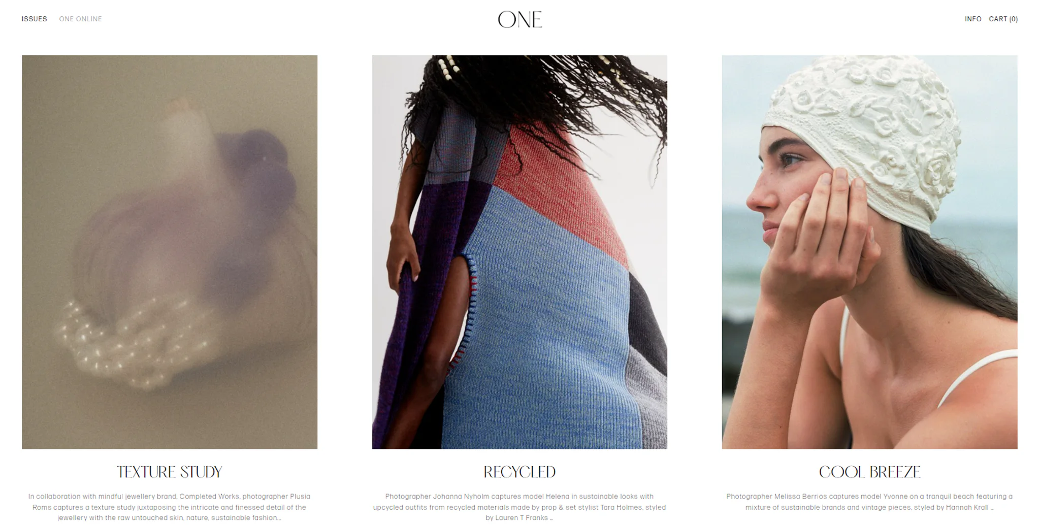 One Magazine—One of the best blog website examples