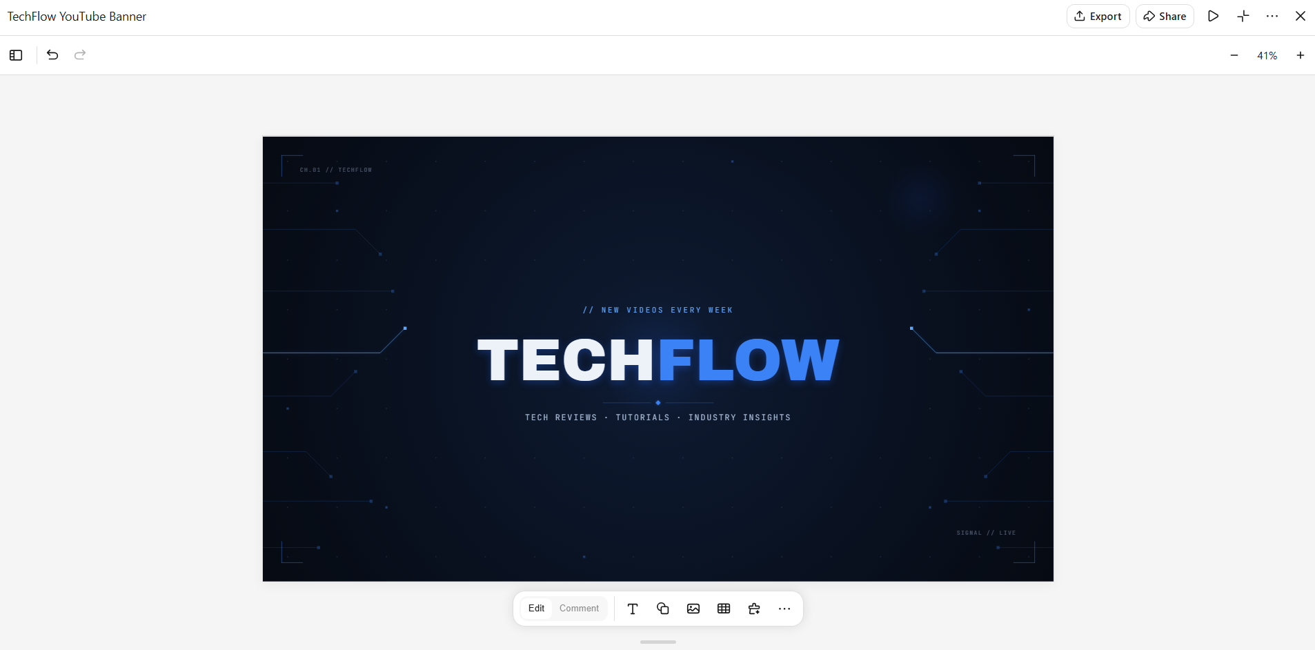 Preview banner for desktop