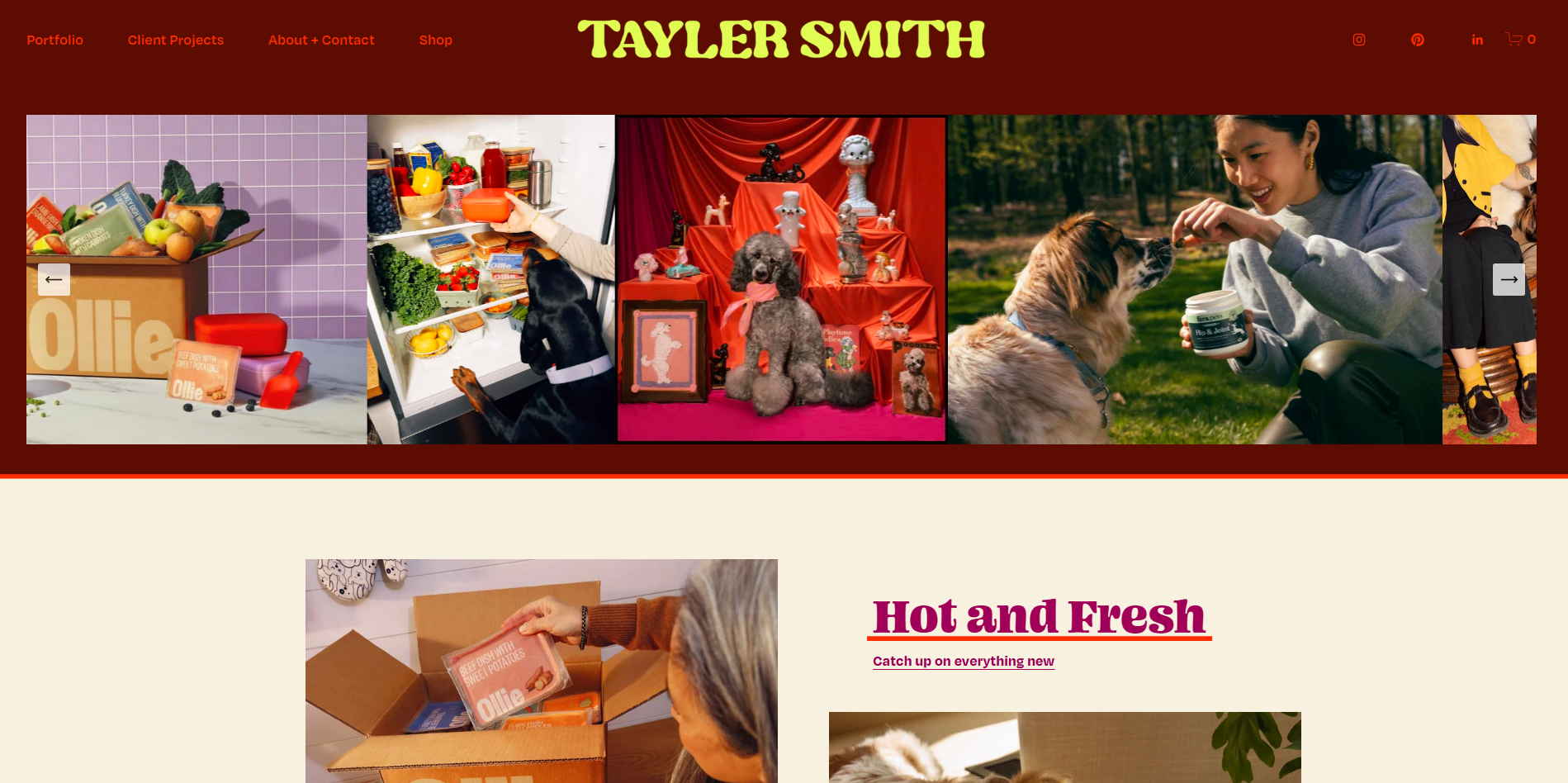 Tayler Smith's vibrant NYC photography portfolio website