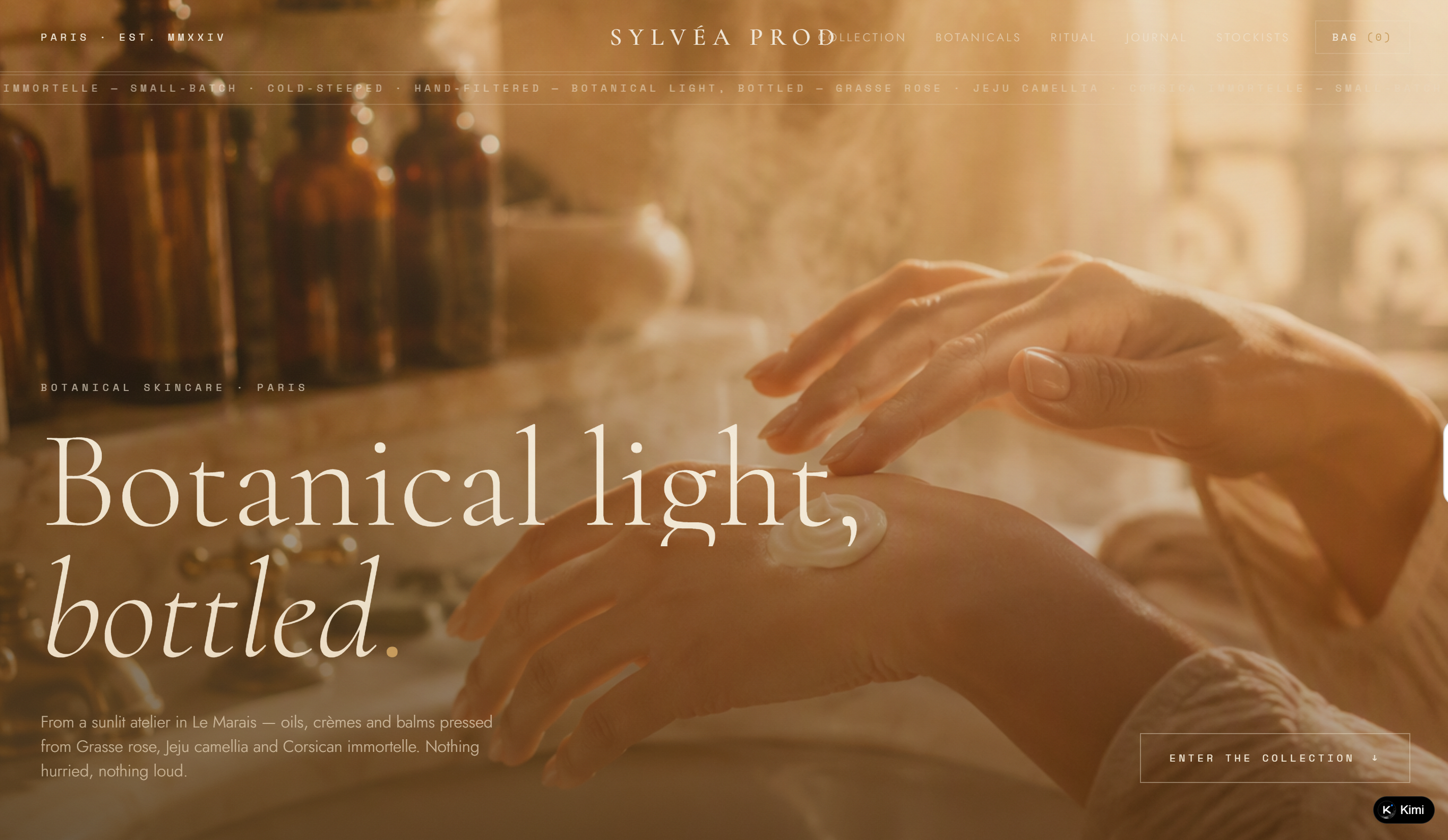 Sylvéa Prod botanical skincare good e-commerce website design